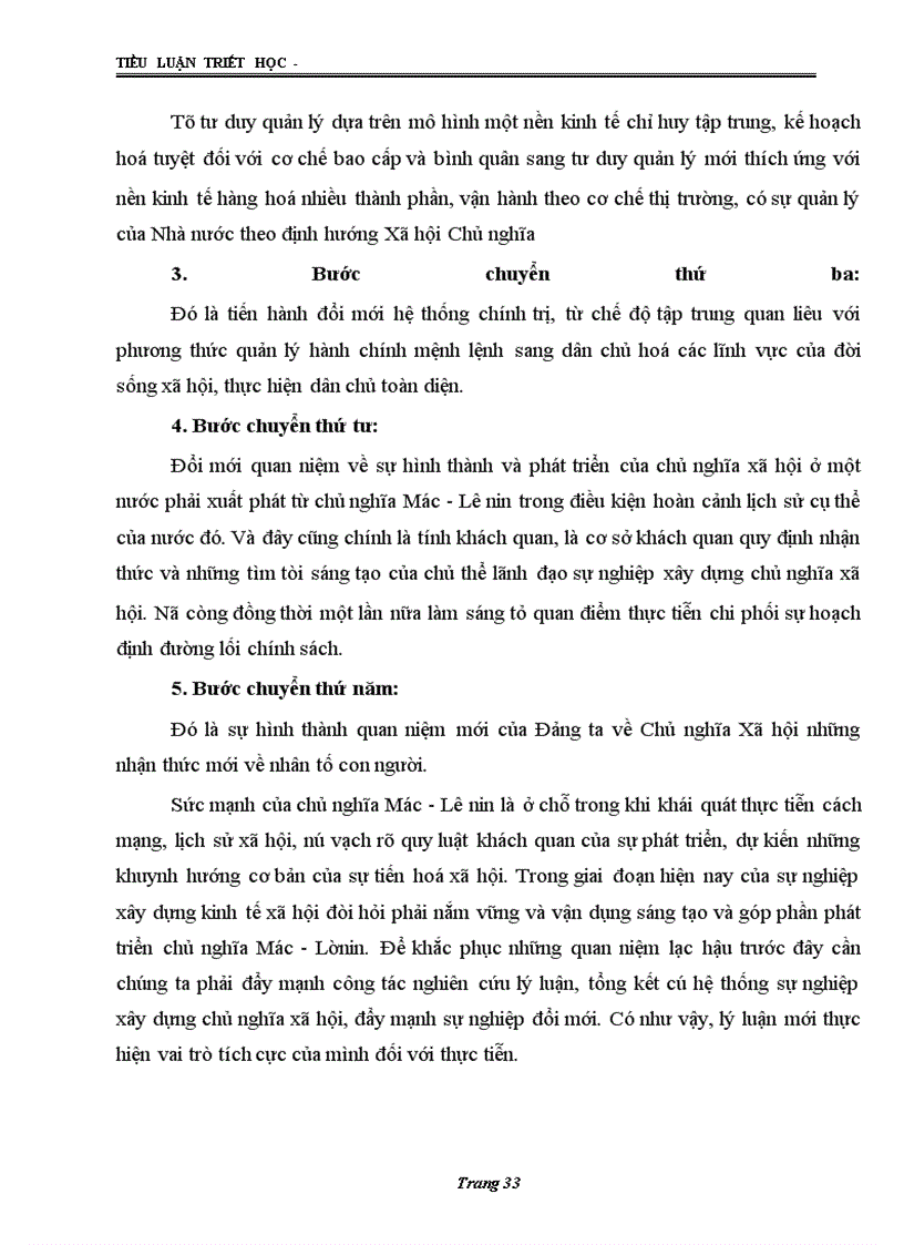 image for page Lý luận nhận thức, vận dụng quan điểm đó vào nền kinh tế Việt Nam trước và sau mười năm đổi mới đến nay