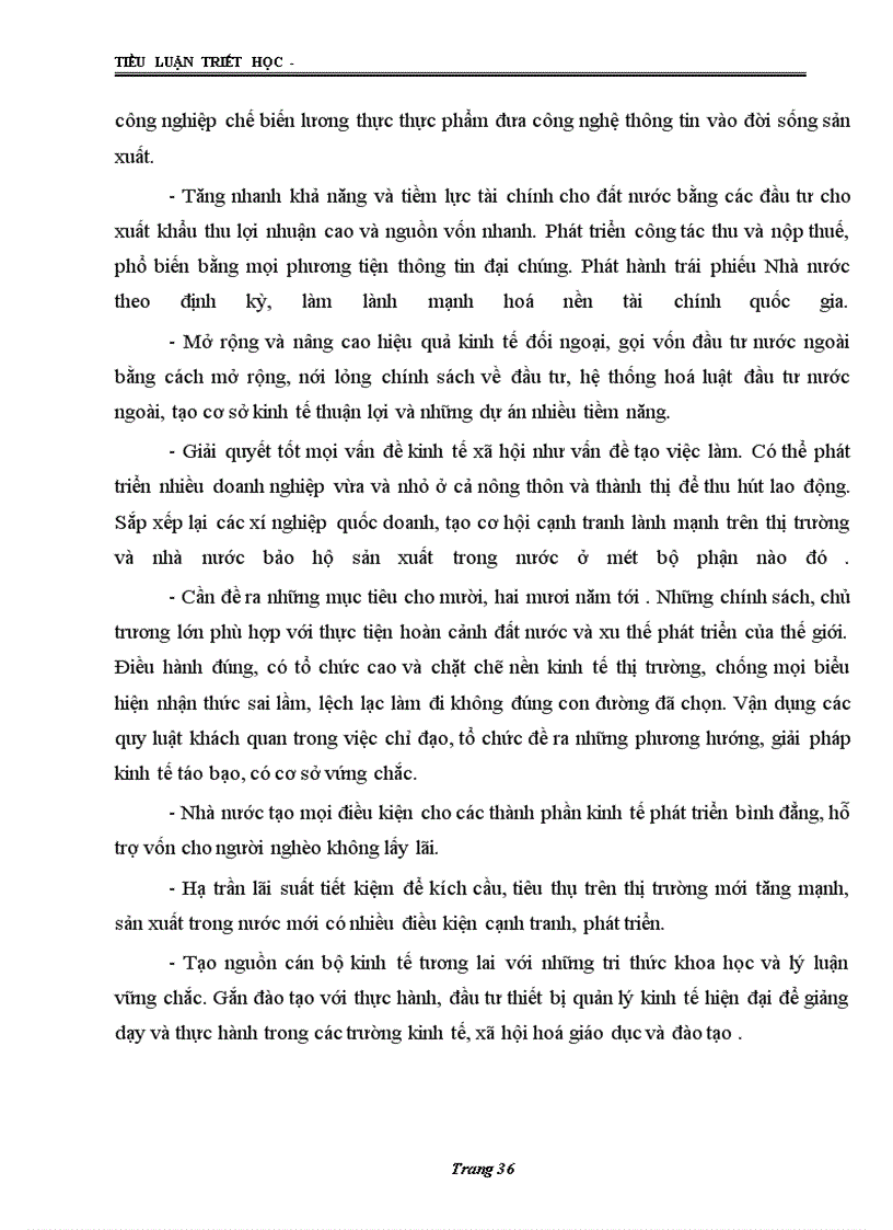 image for page Lý luận nhận thức, vận dụng quan điểm đó vào nền kinh tế Việt Nam trước và sau mười năm đổi mới đến nay