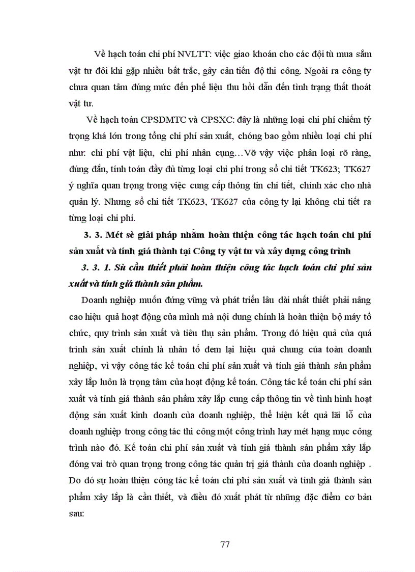image for page Hoàn thiện công tác kế toán chi phí sản xuất và tính giá thành sản phẩm tại công ty Vật tư và Xây dựng công trình