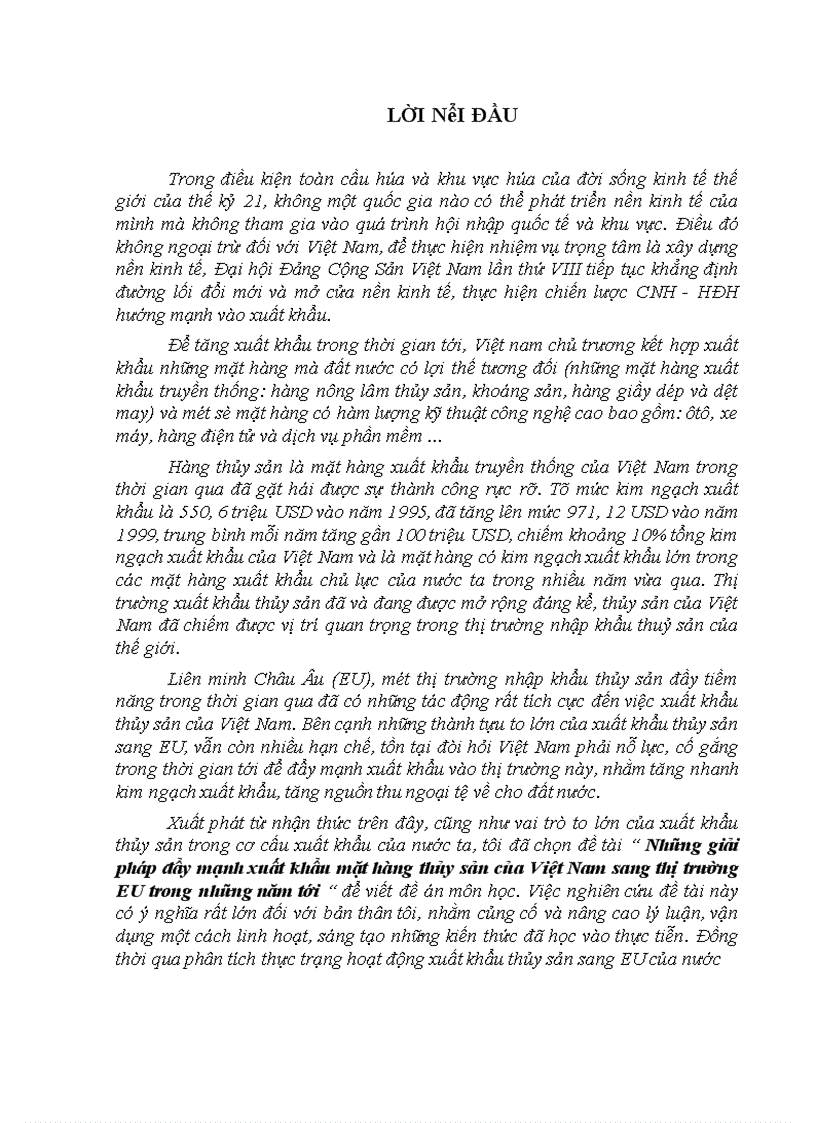image for page Những giải pháp đẩy mạnh xuất khẩu mặt hàng thủy sản của Việt Nam sang thị trường EU trong những năm tới