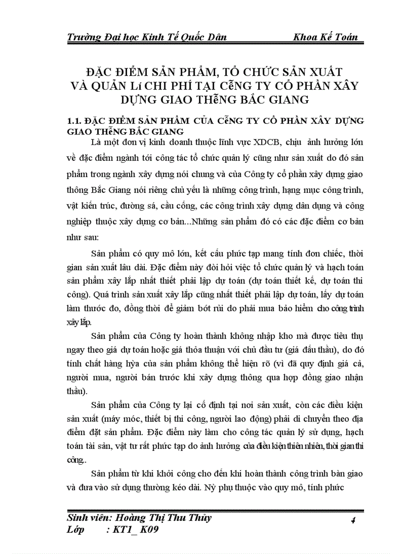 image for page Hoàn thiện kế toán chi phí sản xuất và tính giá thành sản phẩm xây lắp tại Công ty cổ phần xây dựng giao thông Bắc Giang