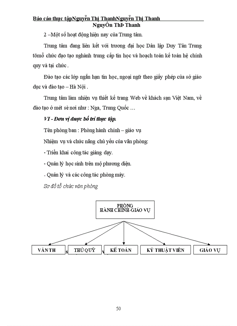 image for page Báo cáo kết quả kinh doanh năm 2001 tại Trung tâm bồi dưỡng và dịch vụ kinh tế –kỹ thuật