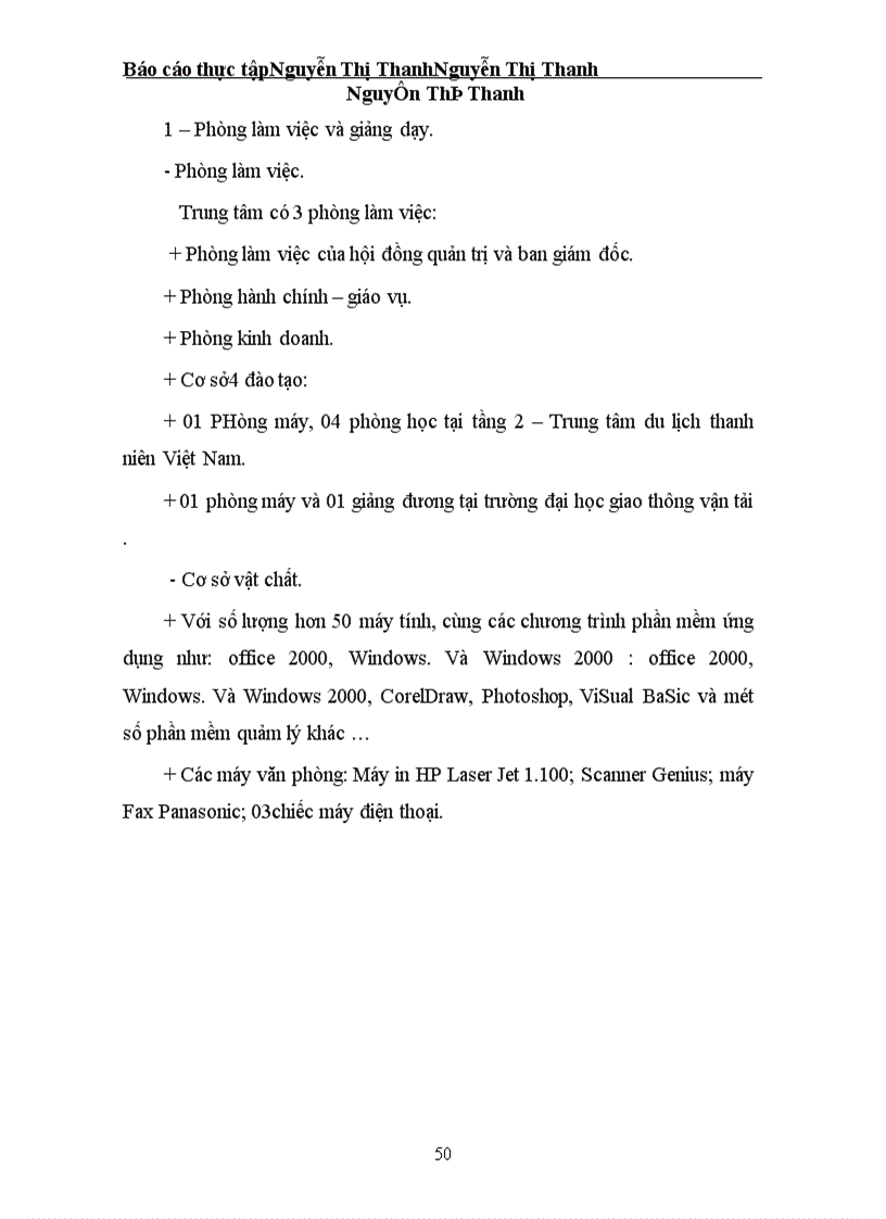 image for page Báo cáo kết quả kinh doanh năm 2001 tại Trung tâm bồi dưỡng và dịch vụ kinh tế –kỹ thuật