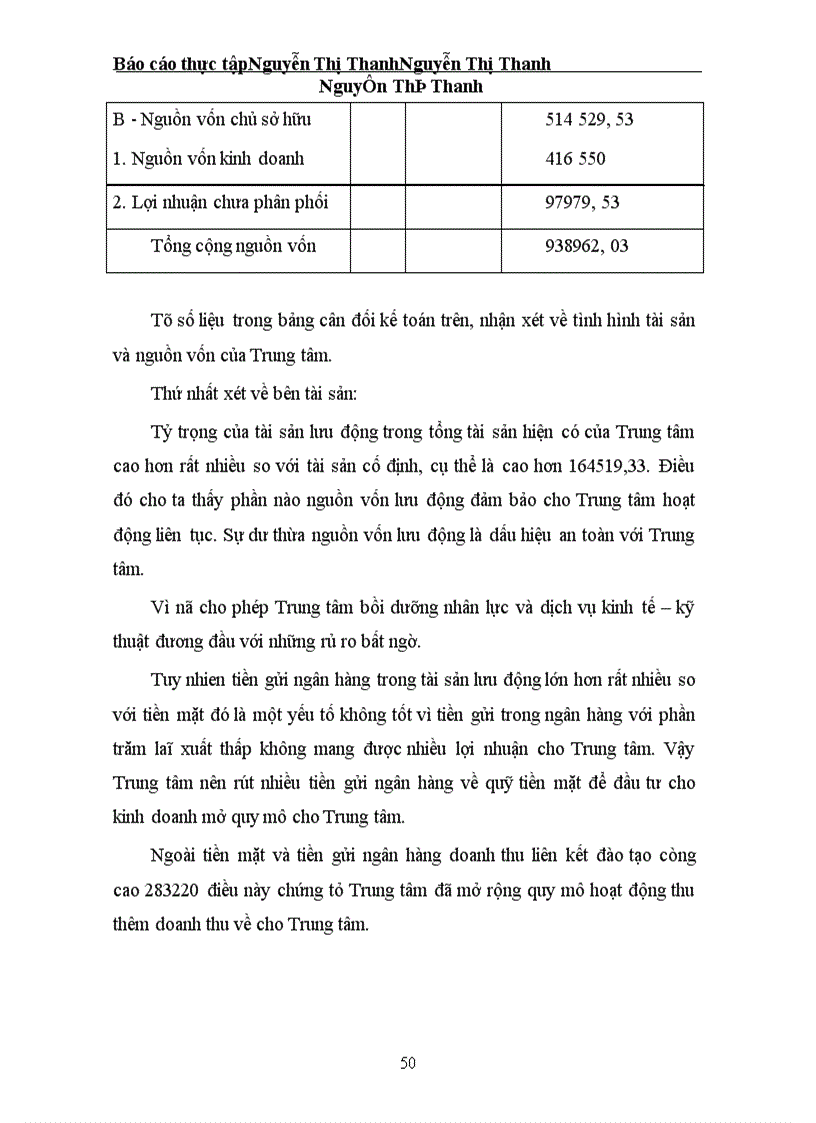 image for page Báo cáo kết quả kinh doanh năm 2001 tại Trung tâm bồi dưỡng và dịch vụ kinh tế –kỹ thuật