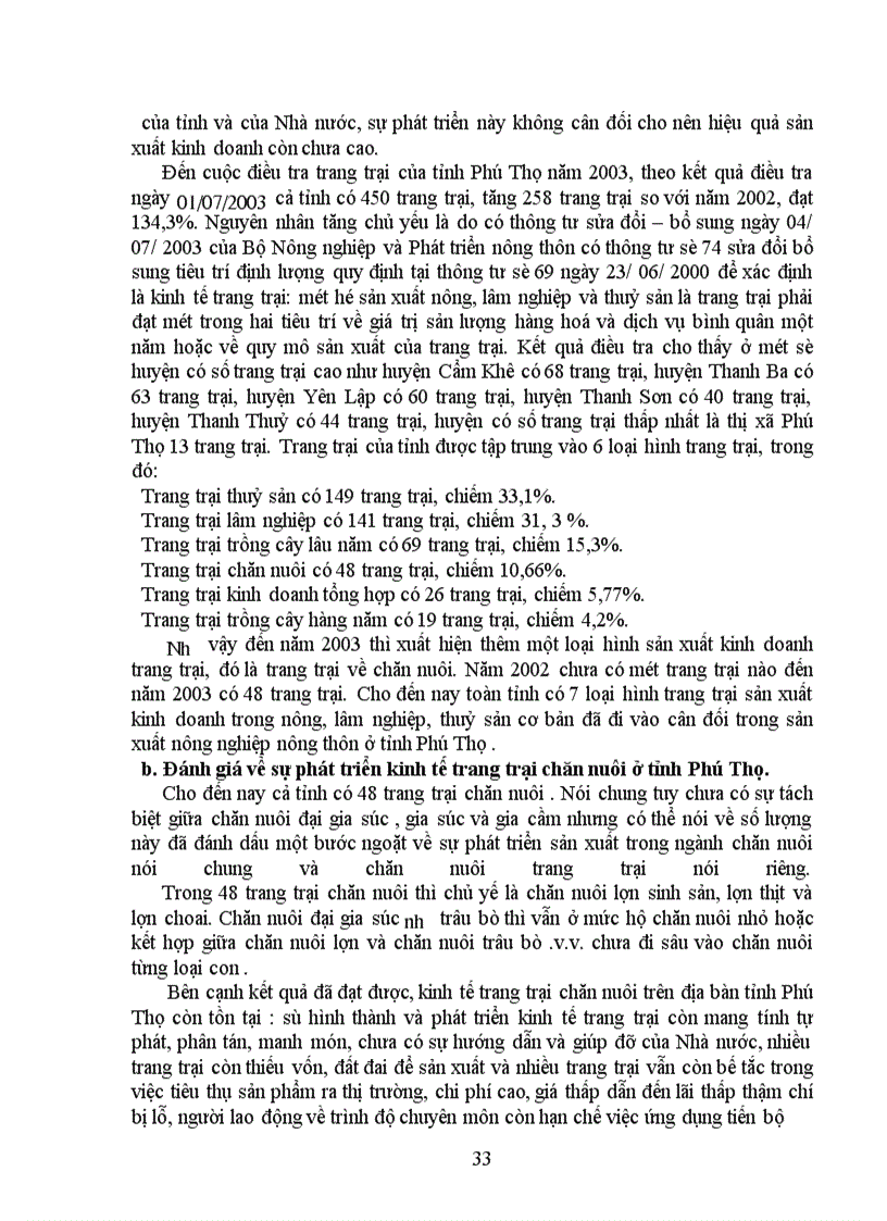 image for page Nghiên cứu đánh giá hiện trạng tình hình phát triển kinh tế trang trại của tỉnh Phú Thọ và đề xuất mô hình phát triển phù hợp