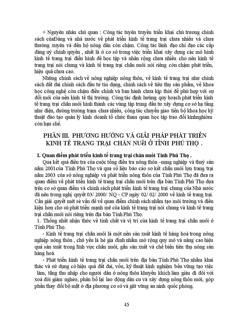 image for page Nghiên cứu đánh giá hiện trạng tình hình phát triển kinh tế trang trại của tỉnh Phú Thọ và đề xuất mô hình phát triển phù hợp