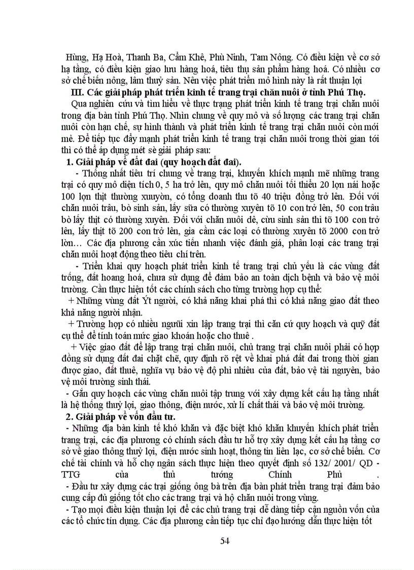 image for page Nghiên cứu đánh giá hiện trạng tình hình phát triển kinh tế trang trại của tỉnh Phú Thọ và đề xuất mô hình phát triển phù hợp