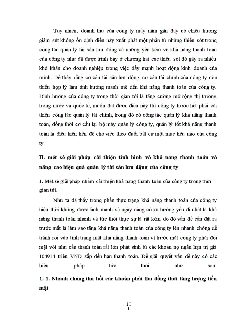 image for page Một số giải pháp nhằm cải thiện tình hình, khả năng thanh toán và nâng cao hiệu quả quản lý tài sản lưu động tại Công ty xuất nhập khẩu và hợp tác quốc tế - Coalimex