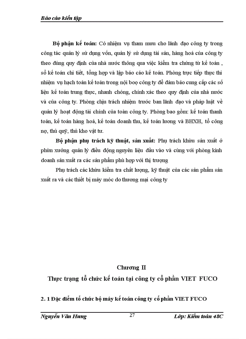 image for page Báo cáo kiến tập kế toán tại công ty cổ phần VIET FUCO