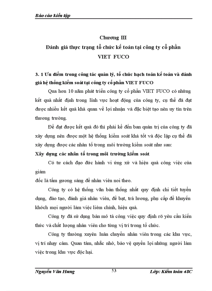 image for page Báo cáo kiến tập kế toán tại công ty cổ phần VIET FUCO