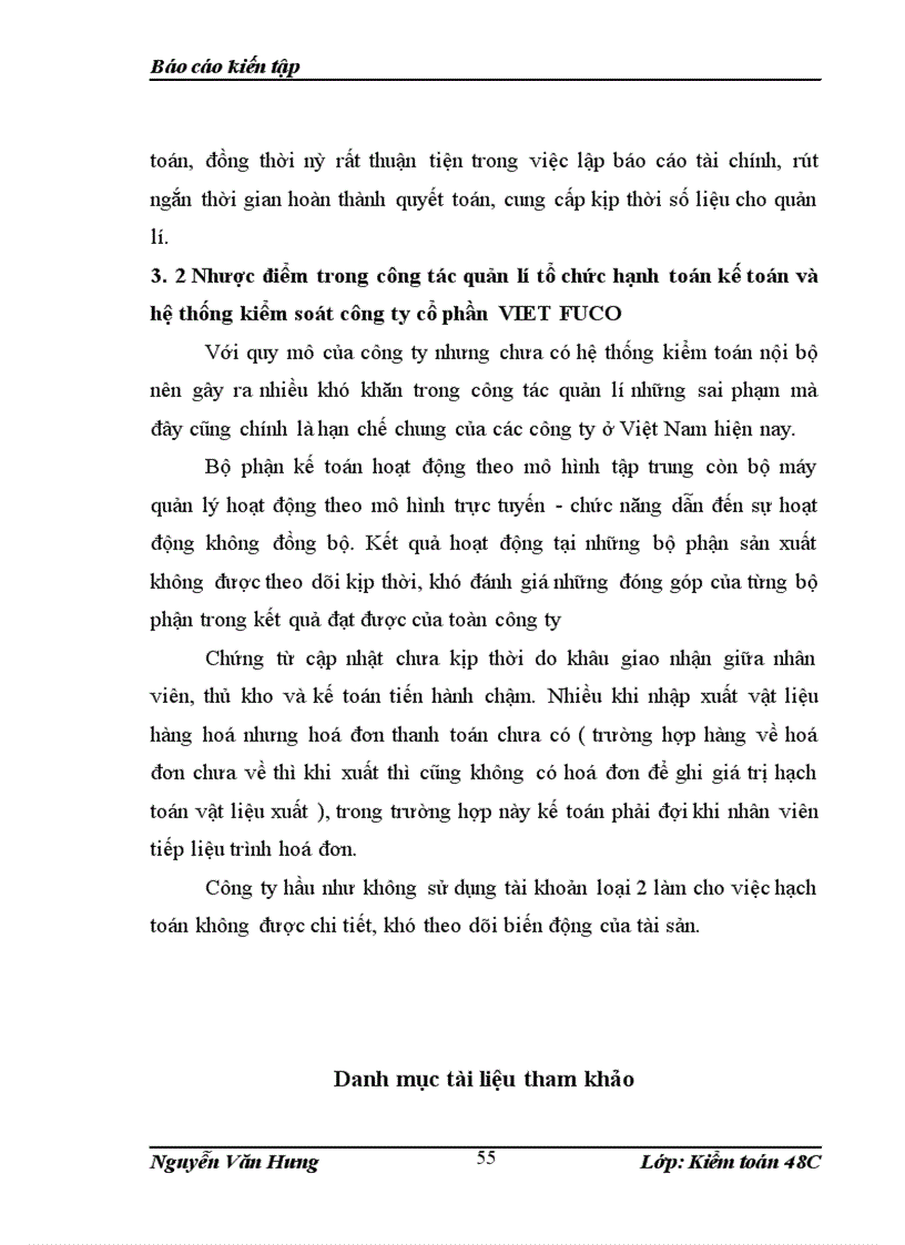 image for page Báo cáo kiến tập kế toán tại công ty cổ phần VIET FUCO