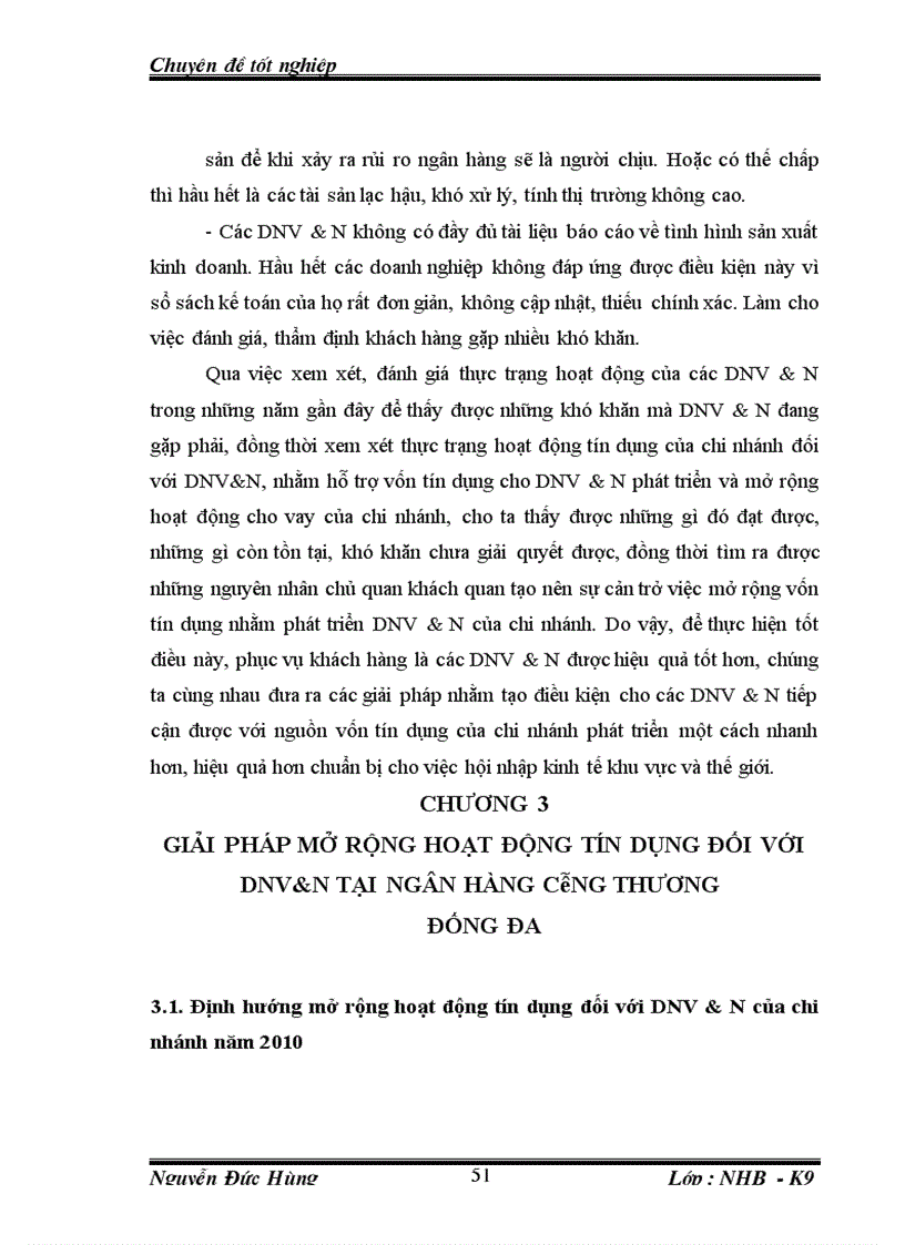 image for page Giải pháp tín dụng ngân hàng nhằm phát triển DNV&N tại chi nhánh NHCT chi nhánh Đống Đa