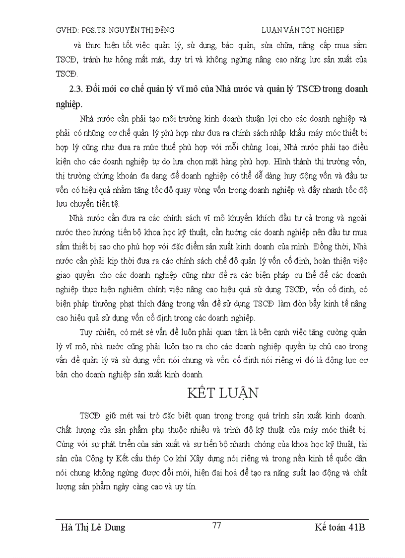 image for page Hoàn thiện công tác hạch toán kế toán TSCĐ với việc nâng cao hiệu quả quản lí và sử dụng TSCĐ tại Công ty Kết cấu thép Cơ khí Xây dựng