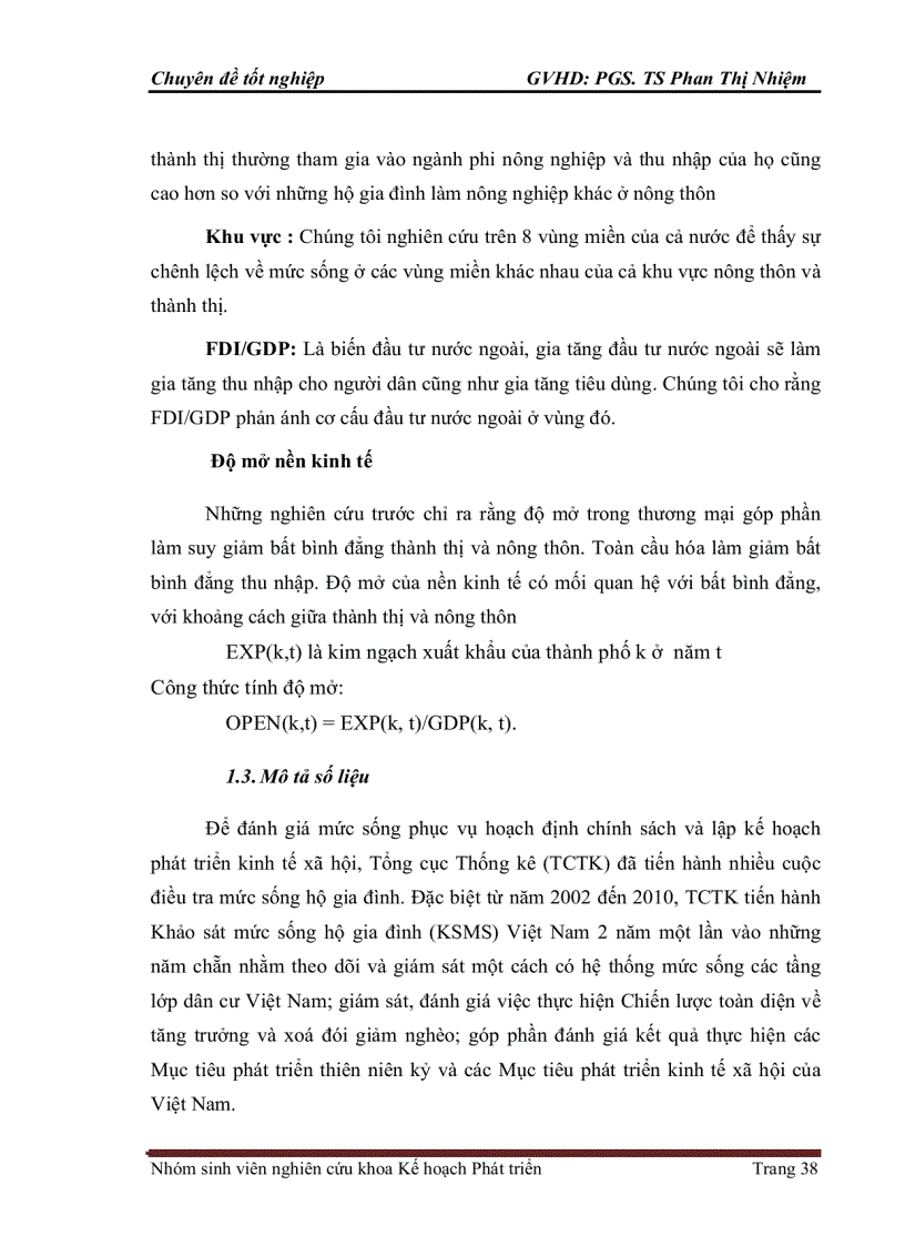 image for page Mô hình hóa các nhân tố tác động tới bất bình đẳng thành thị nông thôn tại Việt Nam: Lý thuyết và Kết quả