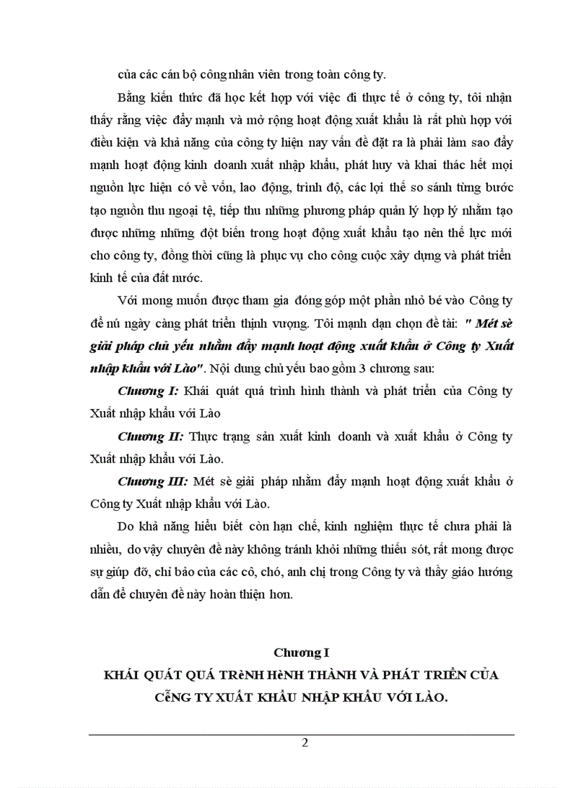 image for page Một số giải pháp chủ yếu nhằm đẩy mạnh hoạt động xuất khẩu ở Công ty Xuất nhập khẩu với Lào