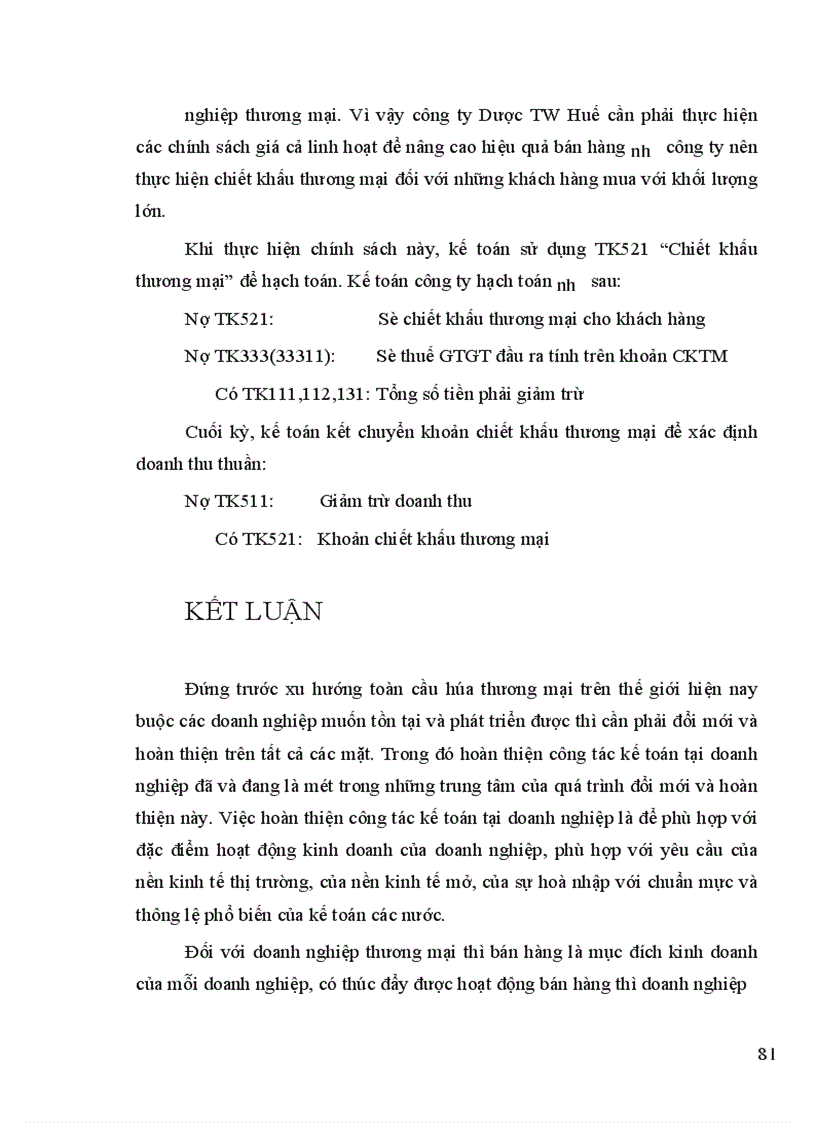 image for page Hoàn thiện kế toán nghiệp vụ bán hàng ở công ty Dược TW Huế