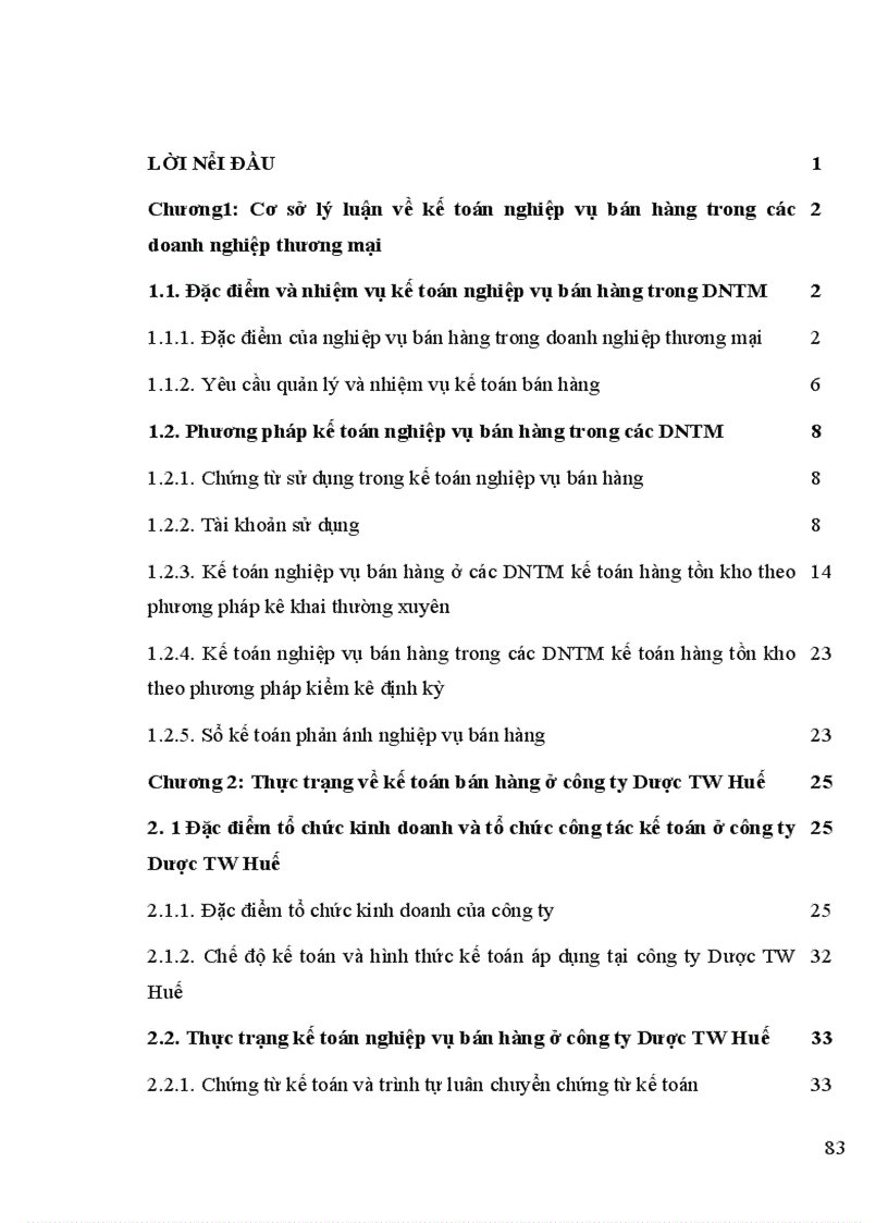image for page Hoàn thiện kế toán nghiệp vụ bán hàng ở công ty Dược TW Huế