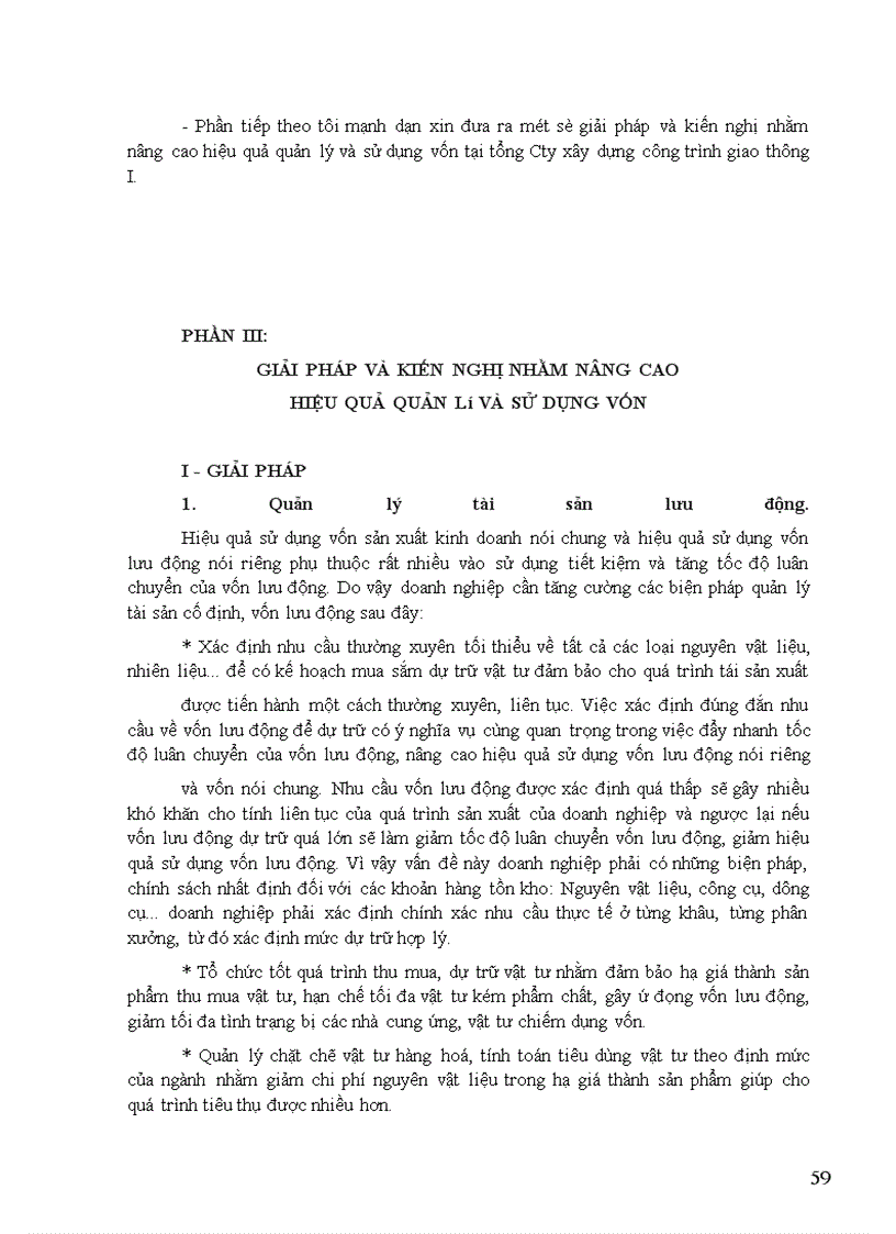 image for page Tình hình quản lý và sử dụng vốn tại Công ty xây dựng Công trình giao thông I