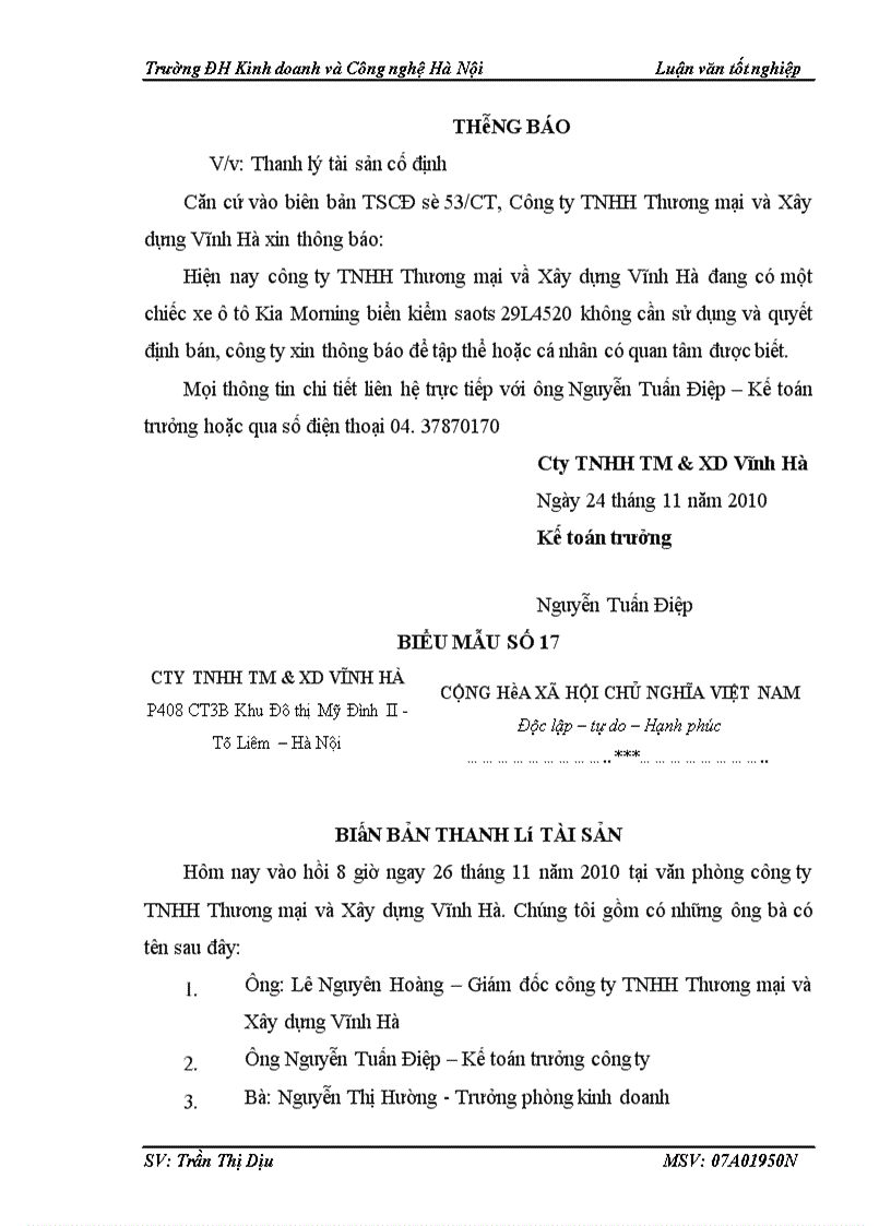image for page Hoàn thiện công tác kế toán TSCĐ HH tại công ty TNHH Thương mại và Xây dựng Vĩnh Hà