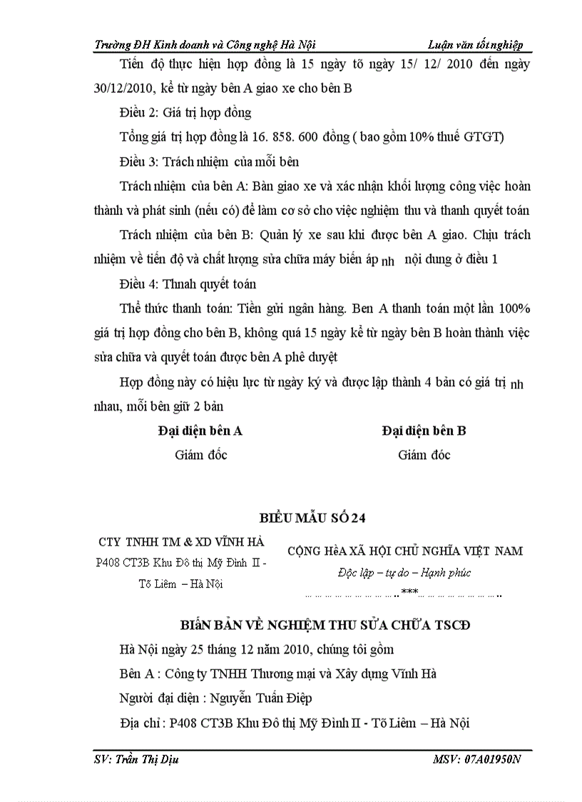 image for page Hoàn thiện công tác kế toán TSCĐ HH tại công ty TNHH Thương mại và Xây dựng Vĩnh Hà