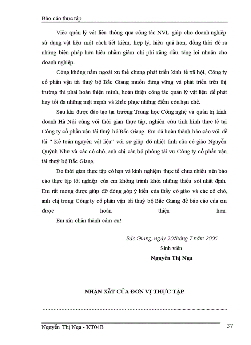 image for page Kế toán nguyên vật liệu tại công ty cổ phần Vận tải Thuỷ Bộ Bắc Giang