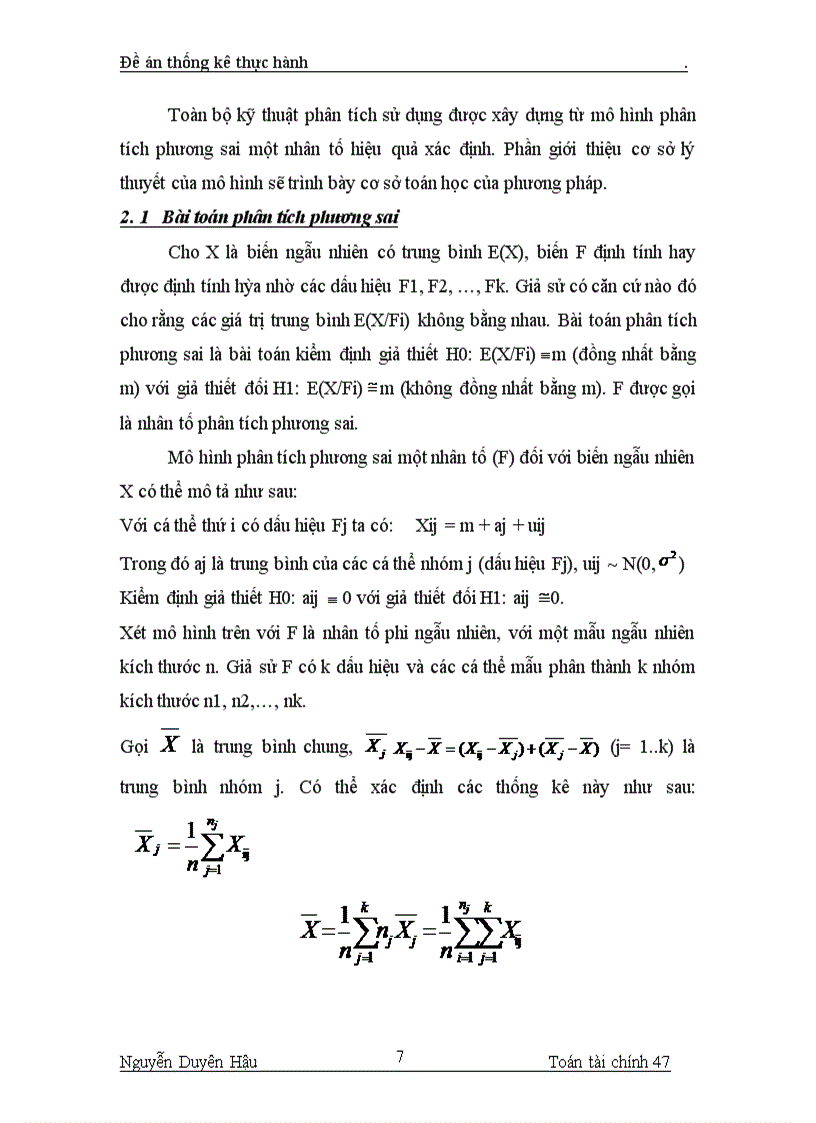 Mô hình phân tích phương sai đánh giá khả năng sinh lời của nhóm ngành Nông nghiệp, lâm nghiệp, thủy sản; Công nghiệp khai thác, chế biến và Tài chính – Ngân hàng