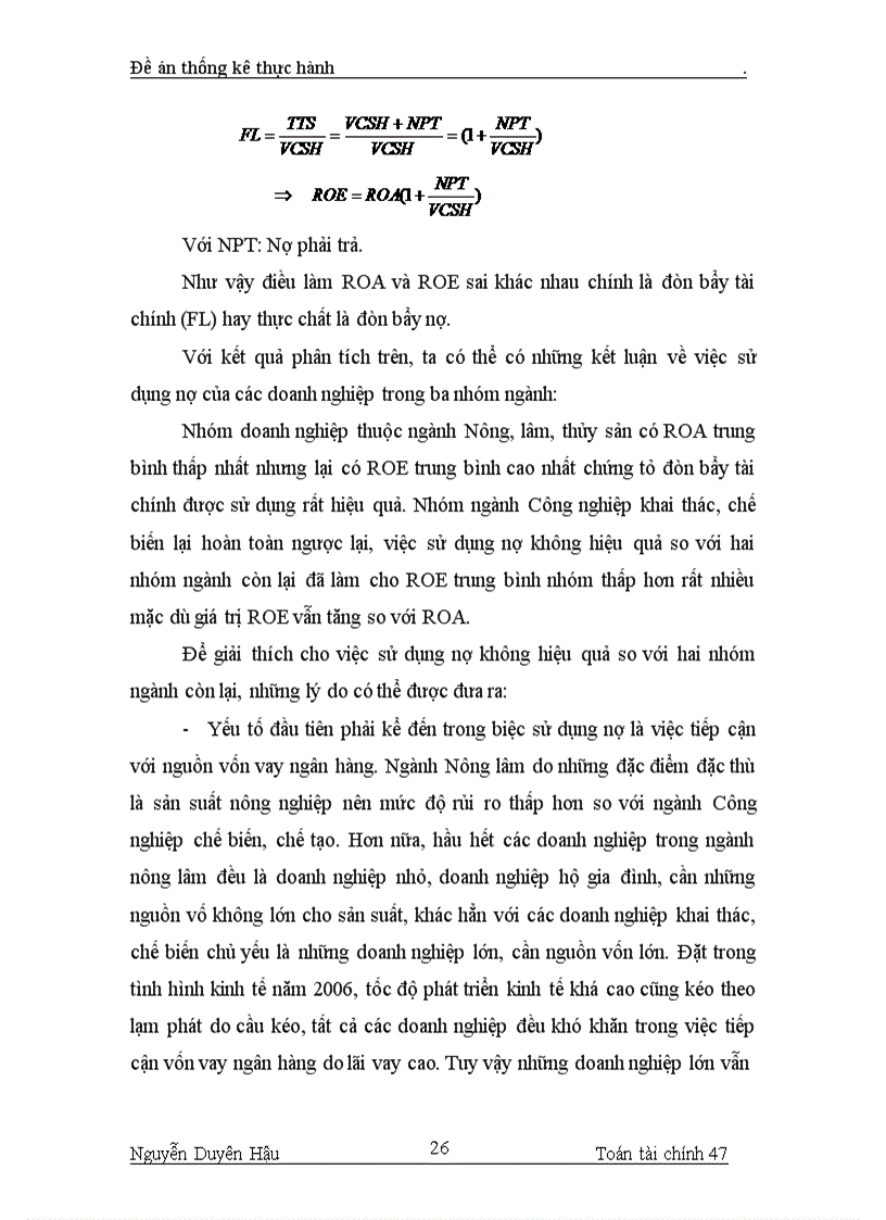 image for page Mô hình phân tích phương sai đánh giá khả năng sinh lời của nhóm ngành Nông nghiệp, lâm nghiệp, thủy sản; Công nghiệp khai thác, chế biến và Tài chính – Ngân hàng