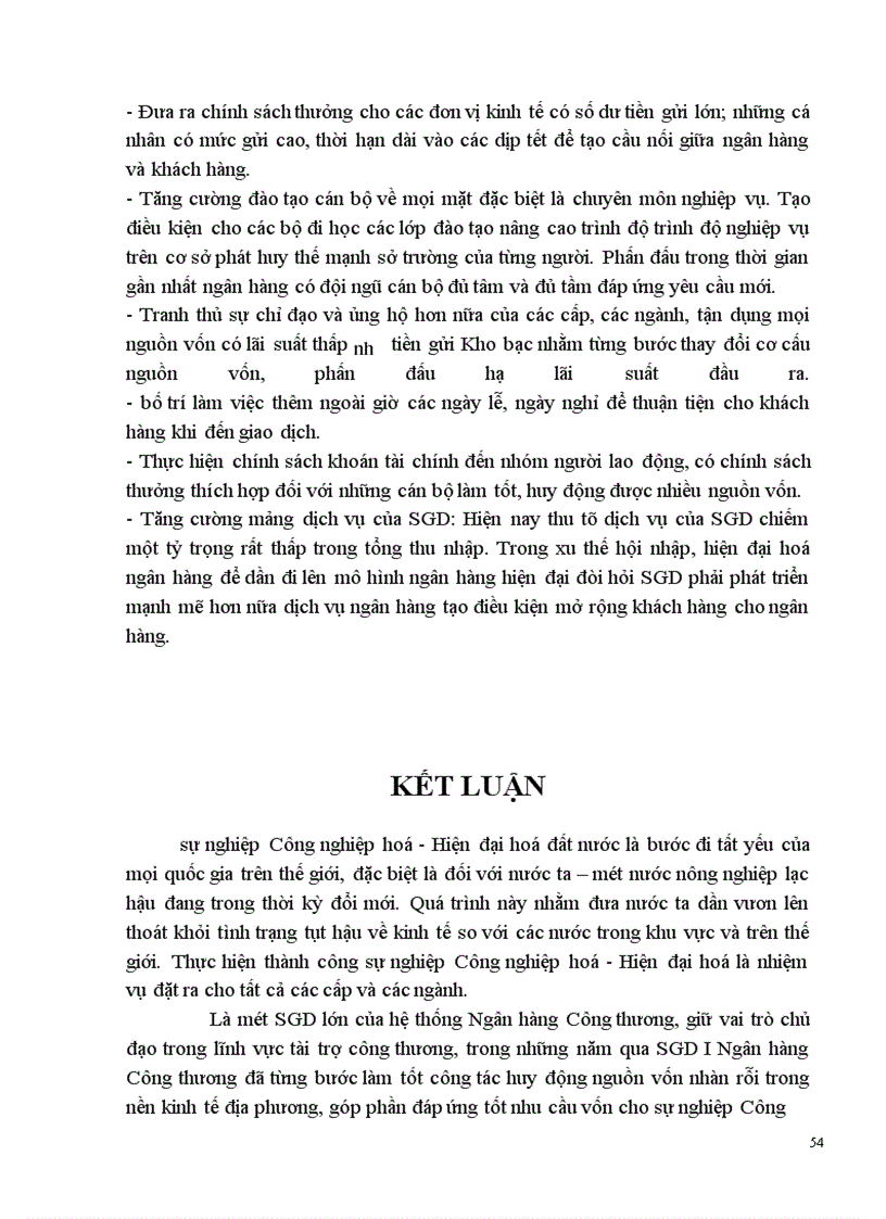 image for page Giải pháp nhằm nâng cao hiệu quả hoạt động huy động vốn tại SGD I Ngân hàng Công thương VN