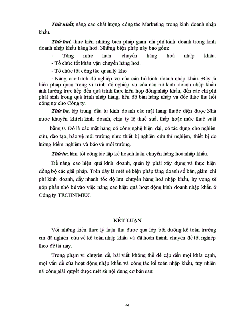 image for page Hoàn thiện công tác kế toán nhập khẩu với việc nâng cao hiệu quả kinh doanh ở công ty Xuất nhập khẩu Kỹ thuật (TECHNIMEX)
