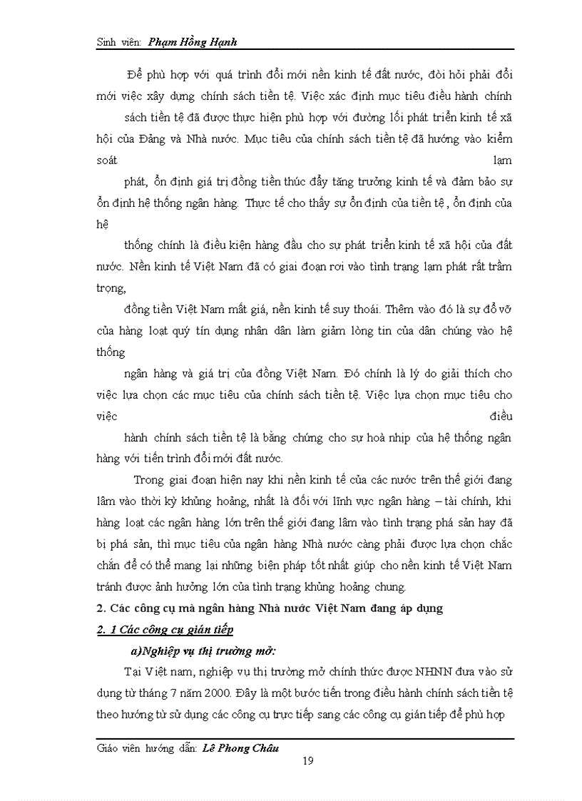 image for page Thực trạng thực hiện chính sách tiền tệ của ngân hàng nhà nước việt nam