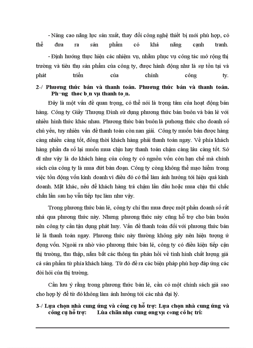 image for page Các biện pháp nâng cao chất lượng công tác quản trị bán hàng tại công ty Giầy Thượng Đình