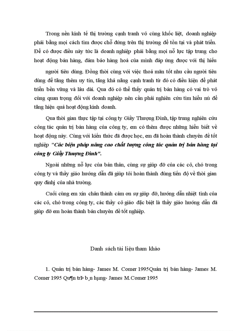 image for page Các biện pháp nâng cao chất lượng công tác quản trị bán hàng tại công ty Giầy Thượng Đình
