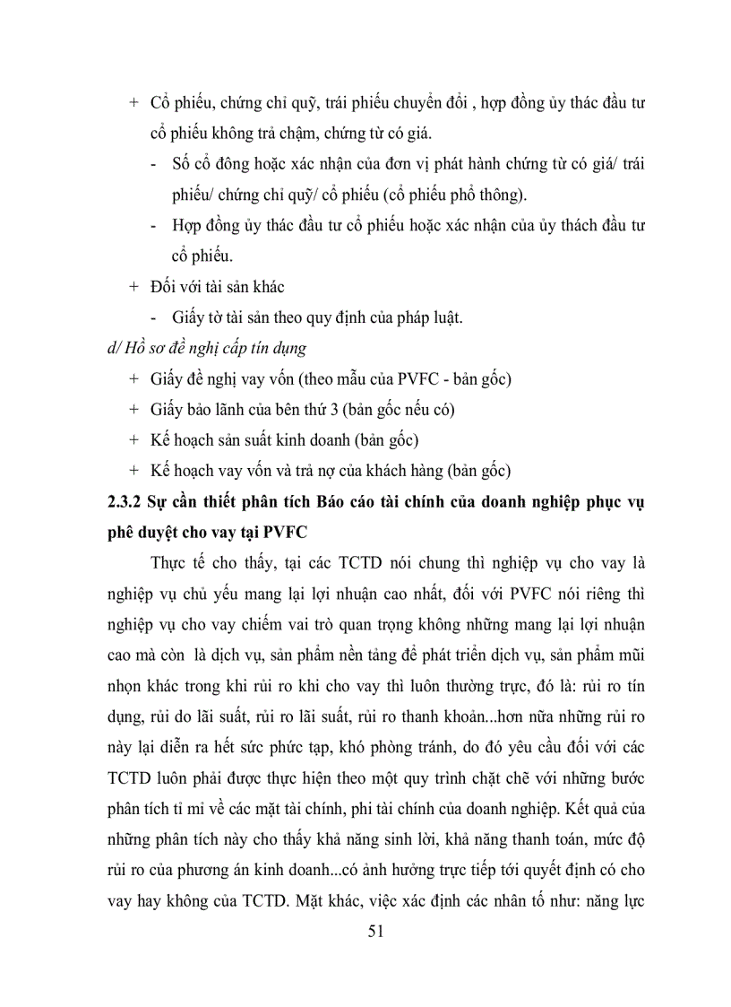 image for page Một số giải pháp hoàn thiện công tác phân tích Báo cáo tài chính của doanh nghiệp để phục vụ hoạt động phê duyệt cho vay tại Tổng Công ty Tài chính Cổ phần Dầu khí Việt Nam
