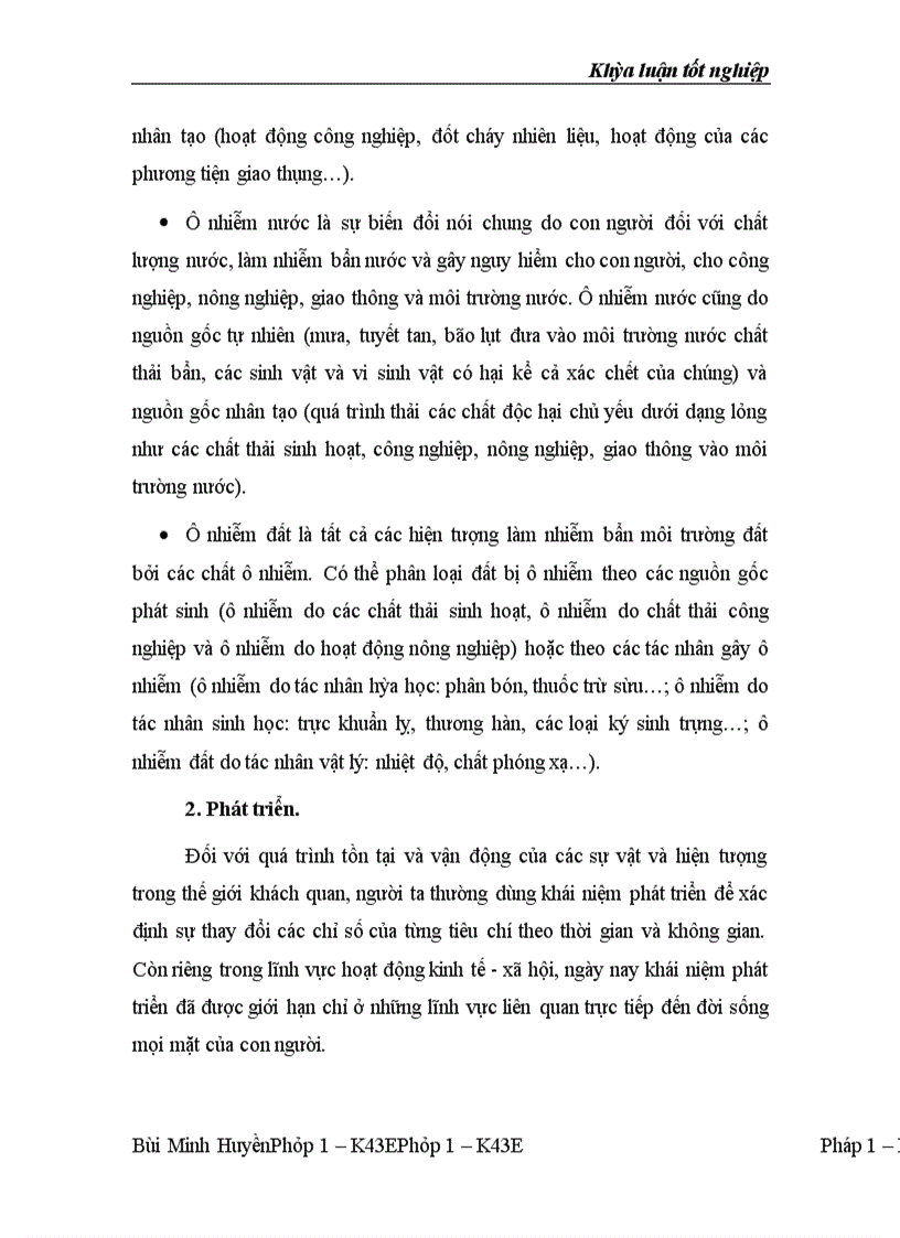 image for page Môi trường trong việc phát triển bền vững ở Việt Nam – Thực trạng và giải pháp