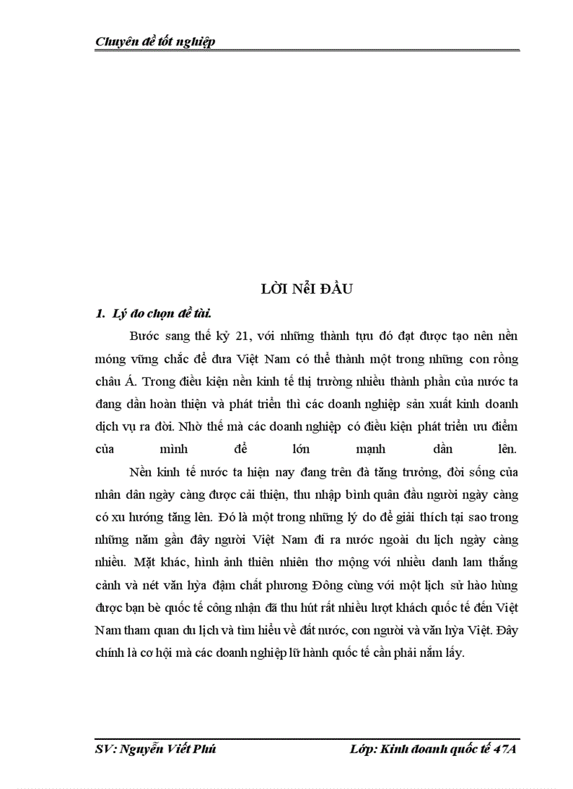 image for page Hoạt động kinh doanh lữ hành quốc tế tại công ty tnhh phát triển thế kỷ thương mại và du lịch; thực trạng và giải pháp