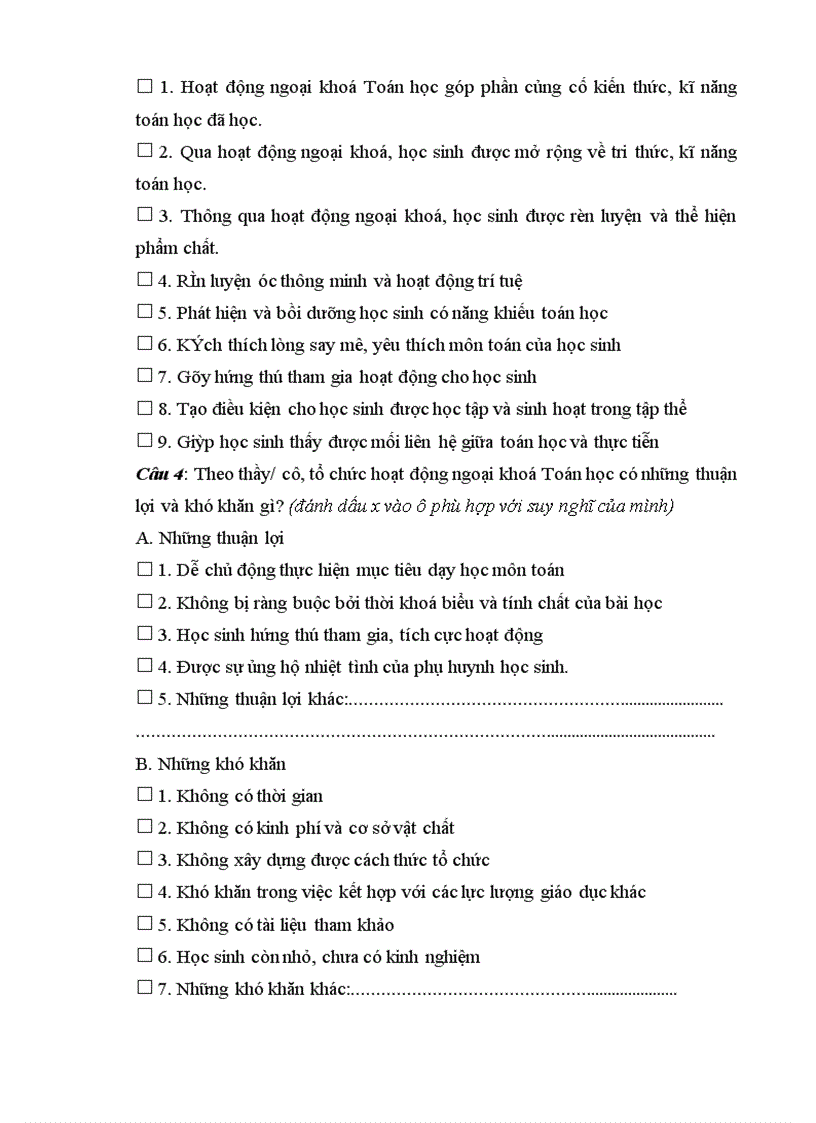 image for page Phiếu thăm dò ý kiến (dành cho giáo viên tiểu học)