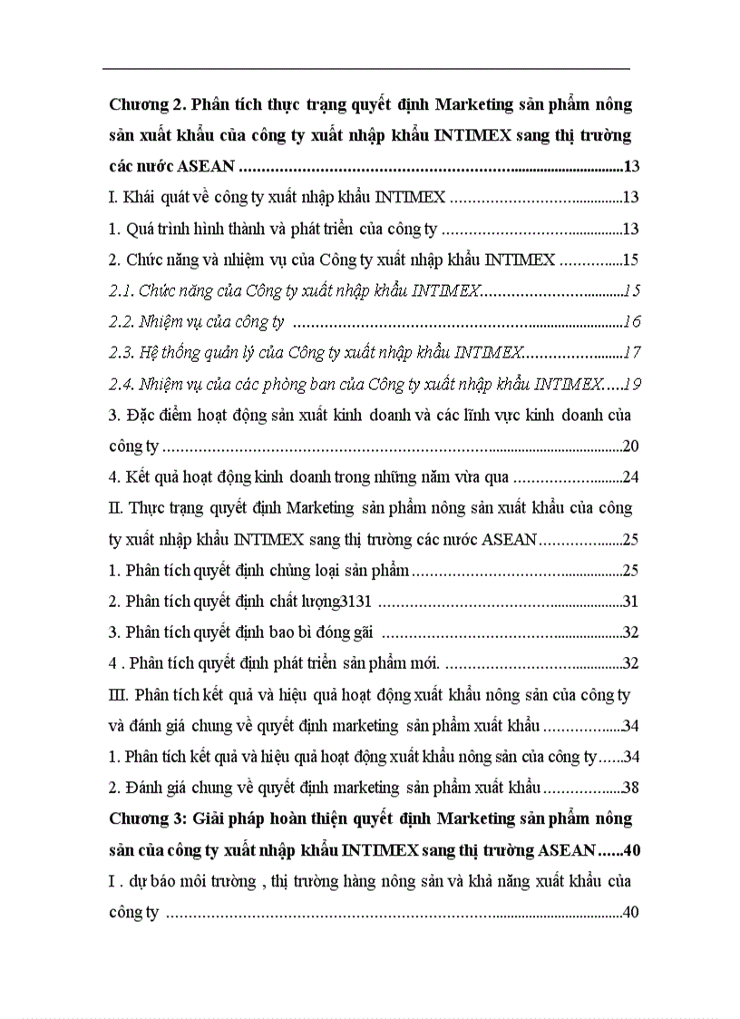 image for page Hoàn thiện quyết định Marketing sản phẩm nông sản xuất khẩu của công ty xuất nhập khẩu INTIMEX sang thị trường các nước ASEAN