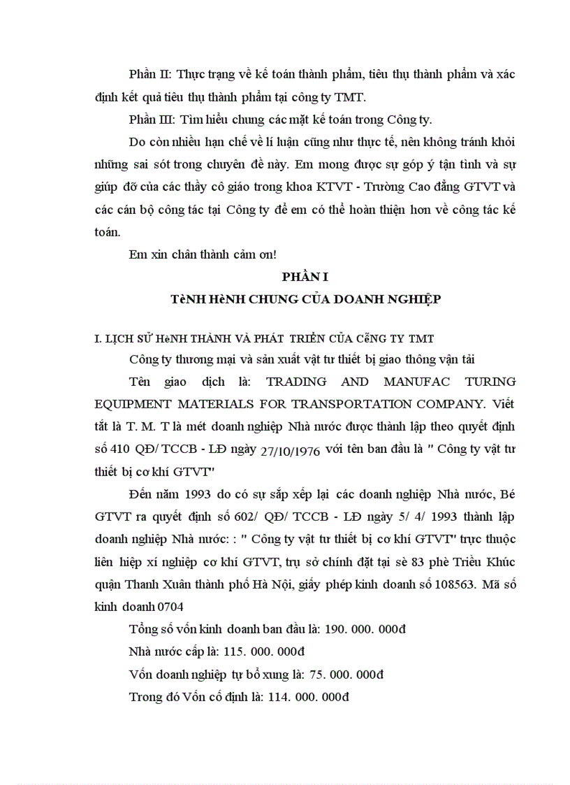 image for page Hoàn thiện kế toán thành phẩm, tiêu thụ thành phẩm và xác định kết quả tiêu thụ tại Công ty Thương mại và sản xuất vật tư thiết bị GTVT