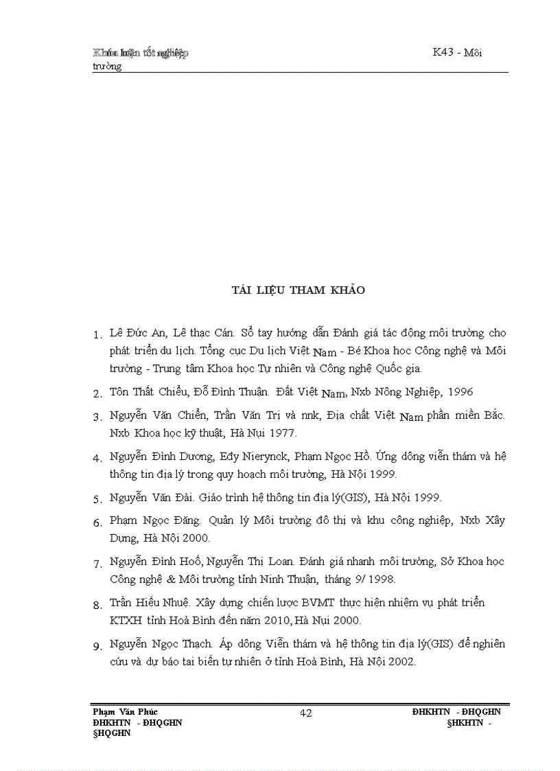 image for page Thành lập bản đồ môi trường sinh thái thị xã Hoà Bình trên cơ sở phương pháp hệ thông tin địa lý(GIS), đánh giá hiện trạng chất lượng và một số kiến nghị bảo vệ môi trường sinh thái ở thị xã đó