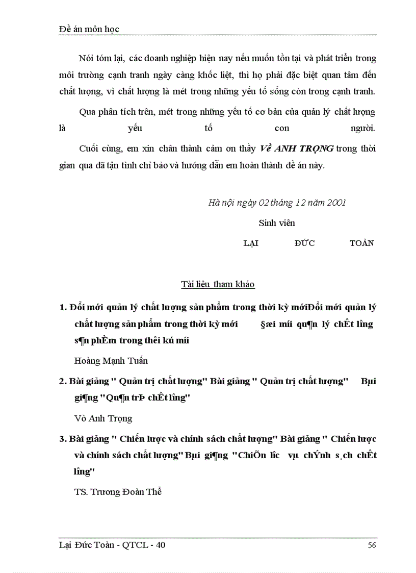 image for page Chất lượng, QLCL và yếu tố con người trong Quản lý chất lượng