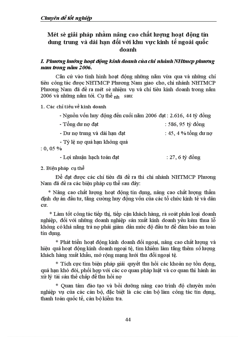 image for page Giải pháp nâng cao chất lượng tín dụng trung và dài hạn đối với khu vực kinh tế ngoài quốc doanh tại Ngân Hàng TMCP PHƯƠNG NAM - Chi nhánh Hà Nội