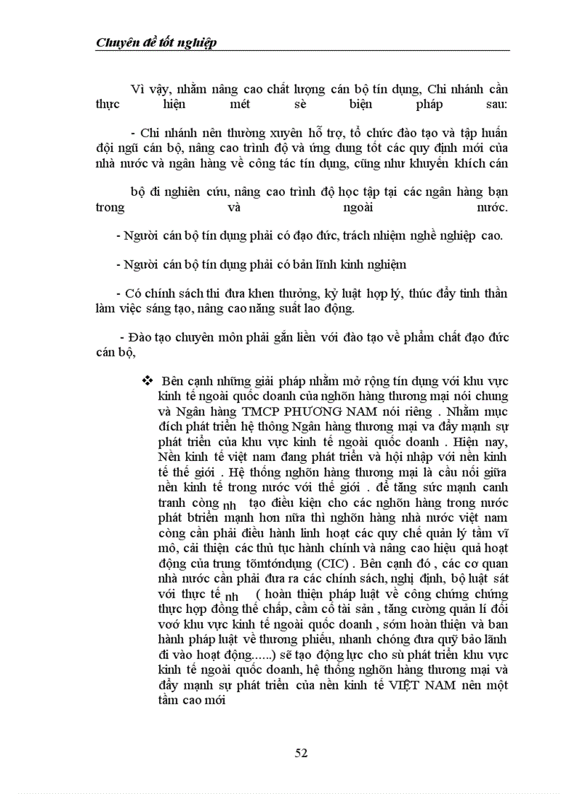 image for page Giải pháp nâng cao chất lượng tín dụng trung và dài hạn đối với khu vực kinh tế ngoài quốc doanh tại Ngân Hàng TMCP PHƯƠNG NAM - Chi nhánh Hà Nội