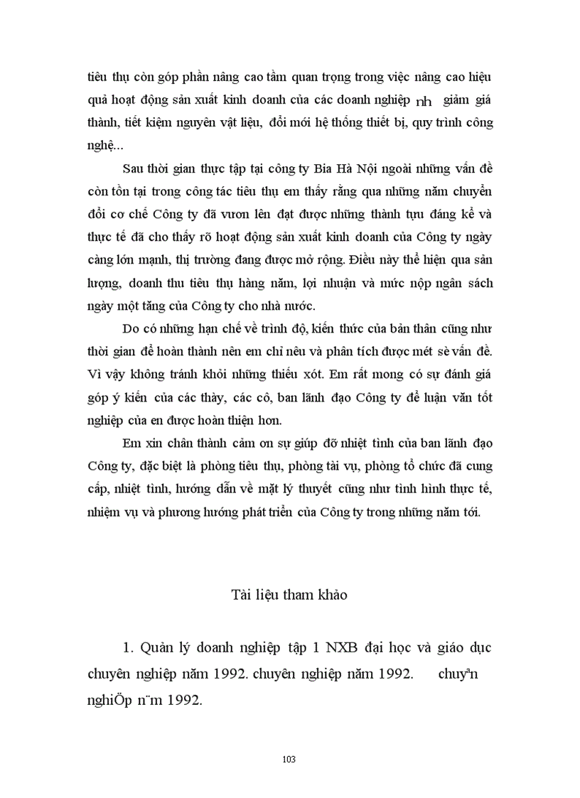 image for page Một số biện pháp cơ bản nhằm đẩy nhanh tốc độ tiêu thụ sản phẩm ở Công ty bia Hà Nội