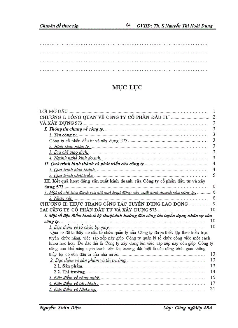 image for page Hoàn thiện công tác tuyển dụng lao động tại Công ty cổ phần đầu tư và xây dựng 573