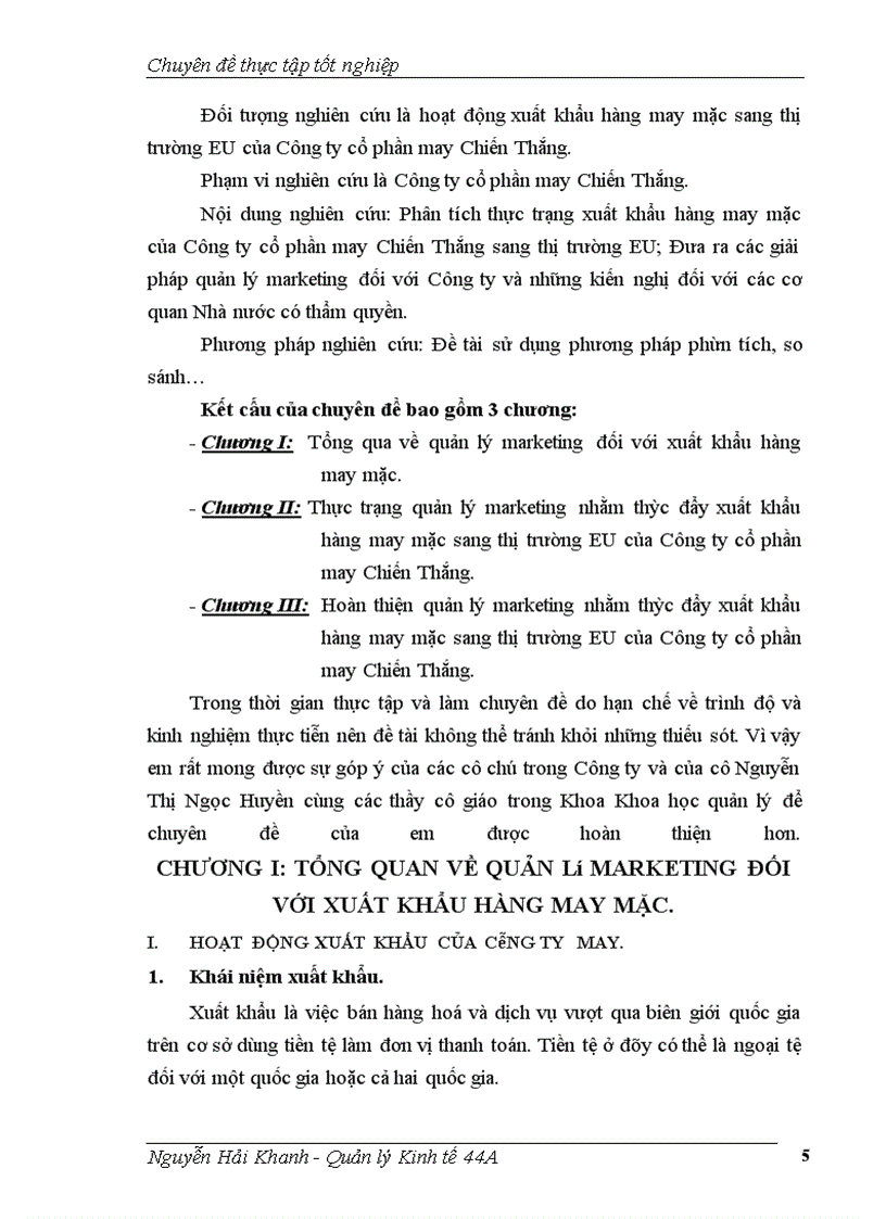 image for page Hoàn thiện quản lý marketinh nhằm thúc đẩy xuất khẩu hàng may mặc sang thị trường EU