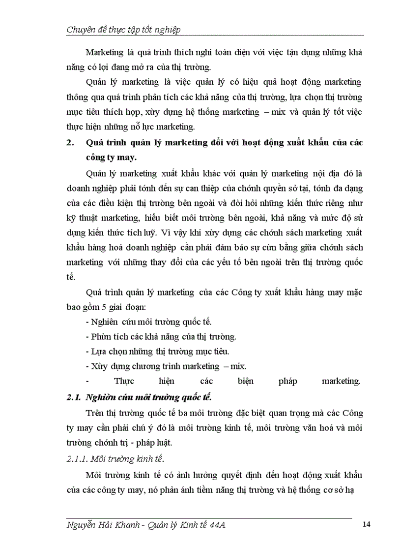 image for page Hoàn thiện quản lý marketinh nhằm thúc đẩy xuất khẩu hàng may mặc sang thị trường EU