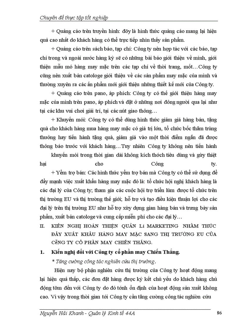 image for page Hoàn thiện quản lý marketinh nhằm thúc đẩy xuất khẩu hàng may mặc sang thị trường EU