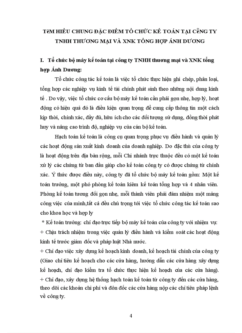 image for page Xác định kết quả kinh doanh tại công ty TNHH thương mại và XNK tổng hợp Ánh Dương