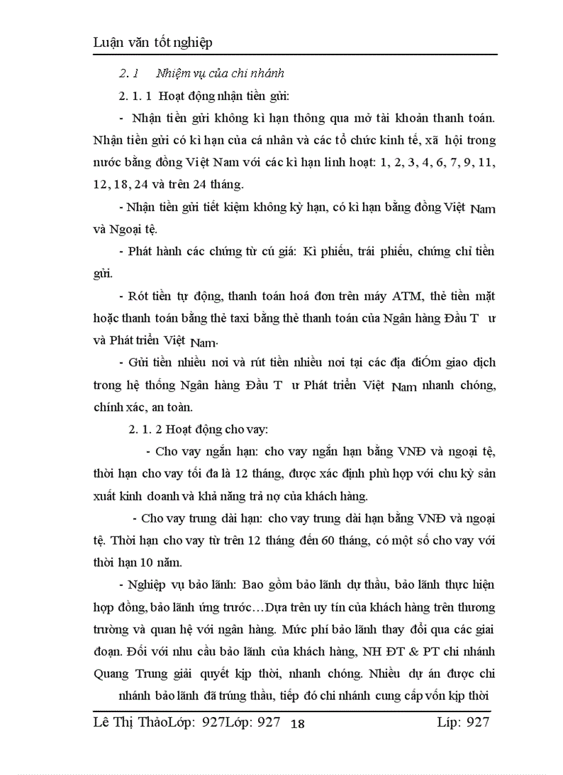 image for page Một số giải pháp nhằm nâng cao hiệu quả sử dụng vốn tại BIDV Quang Trung