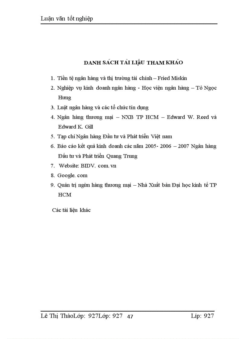 image for page Một số giải pháp nhằm nâng cao hiệu quả sử dụng vốn tại BIDV Quang Trung